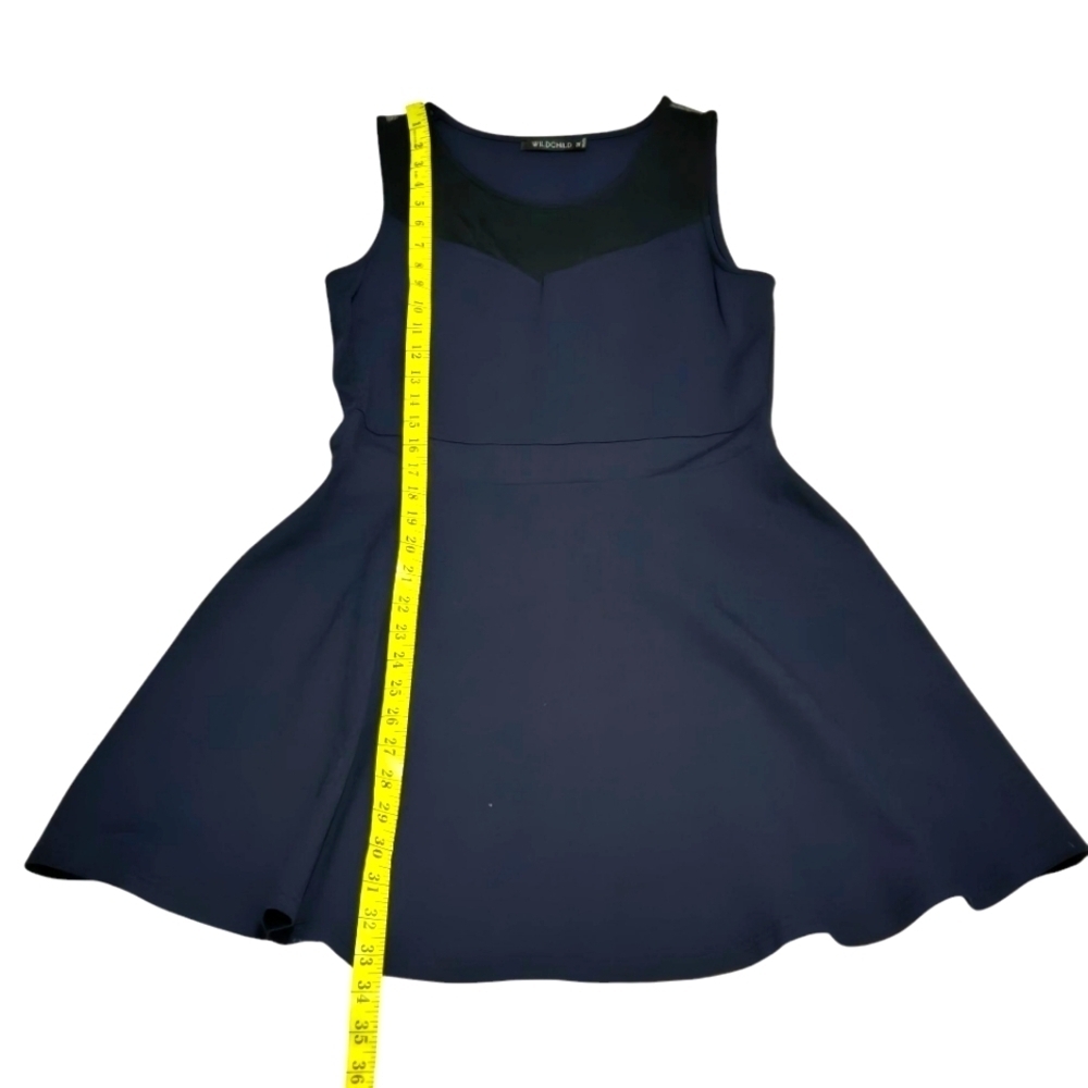 Wildchild Twik Stretchy Navy Blue Sleeveless Mini Dress - Picture 5 of 9